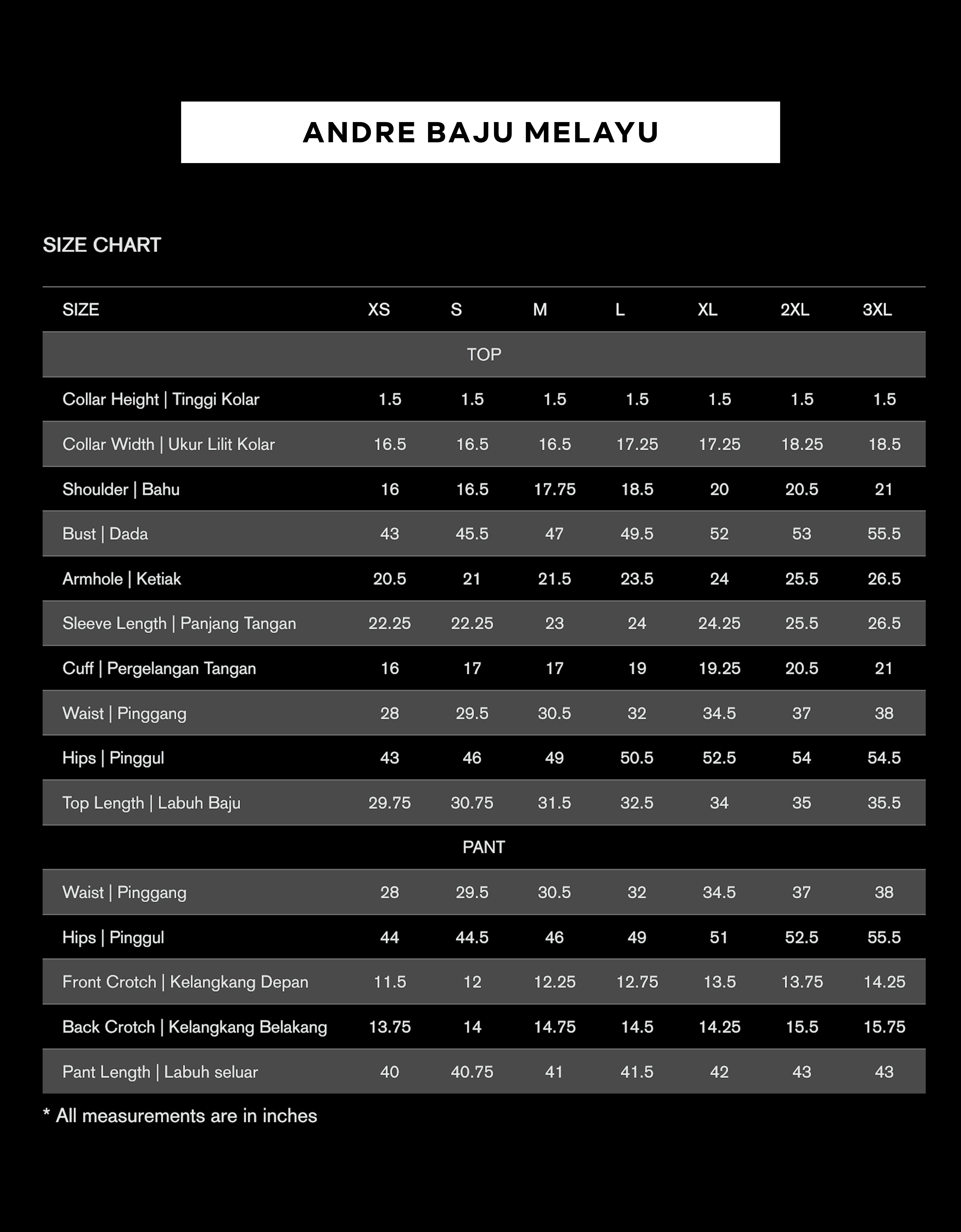 BAJU MELAYU ANDRE (OFF WHITE)