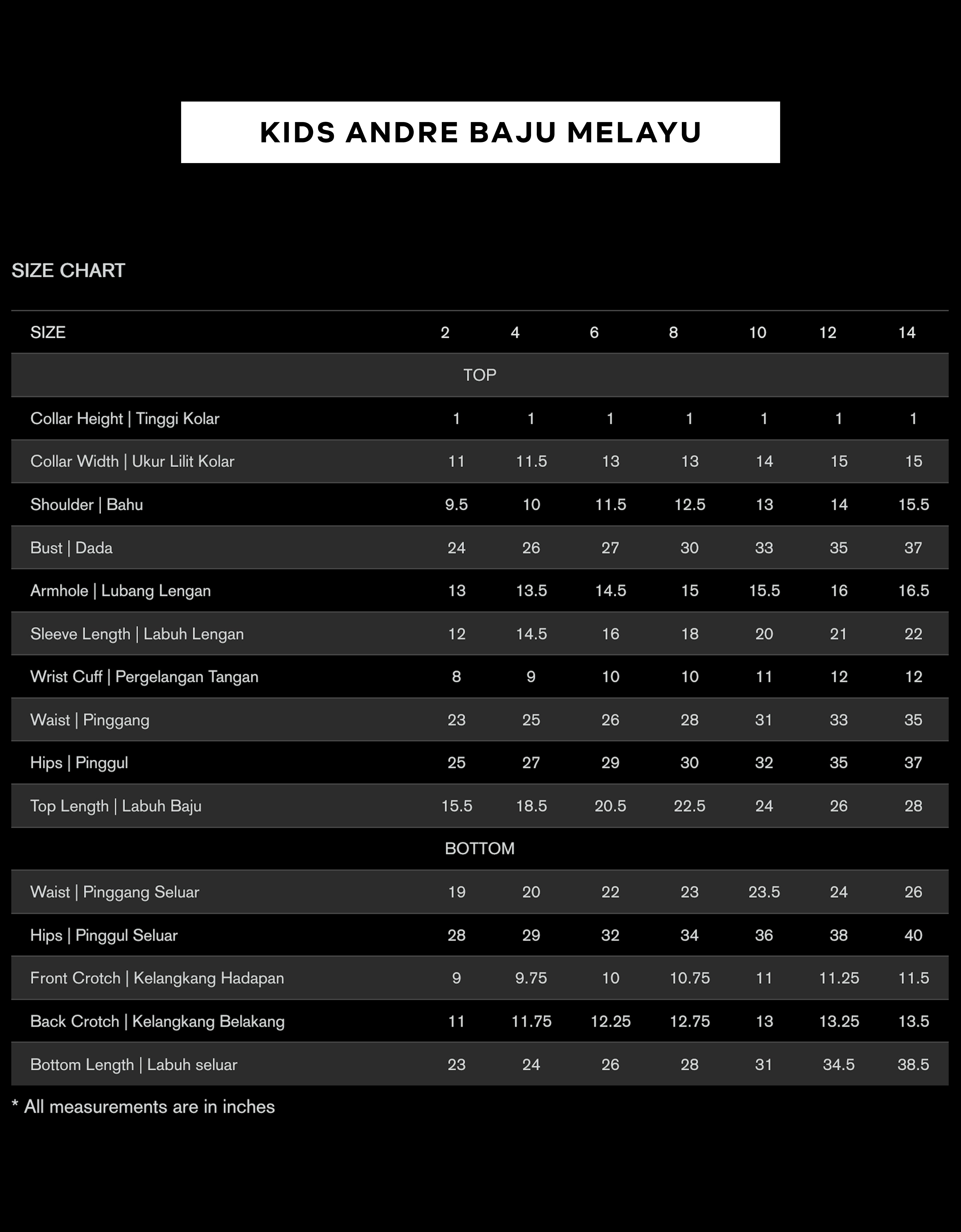 KIDS BAJU MELAYU ANDRE (OFF WHITE)