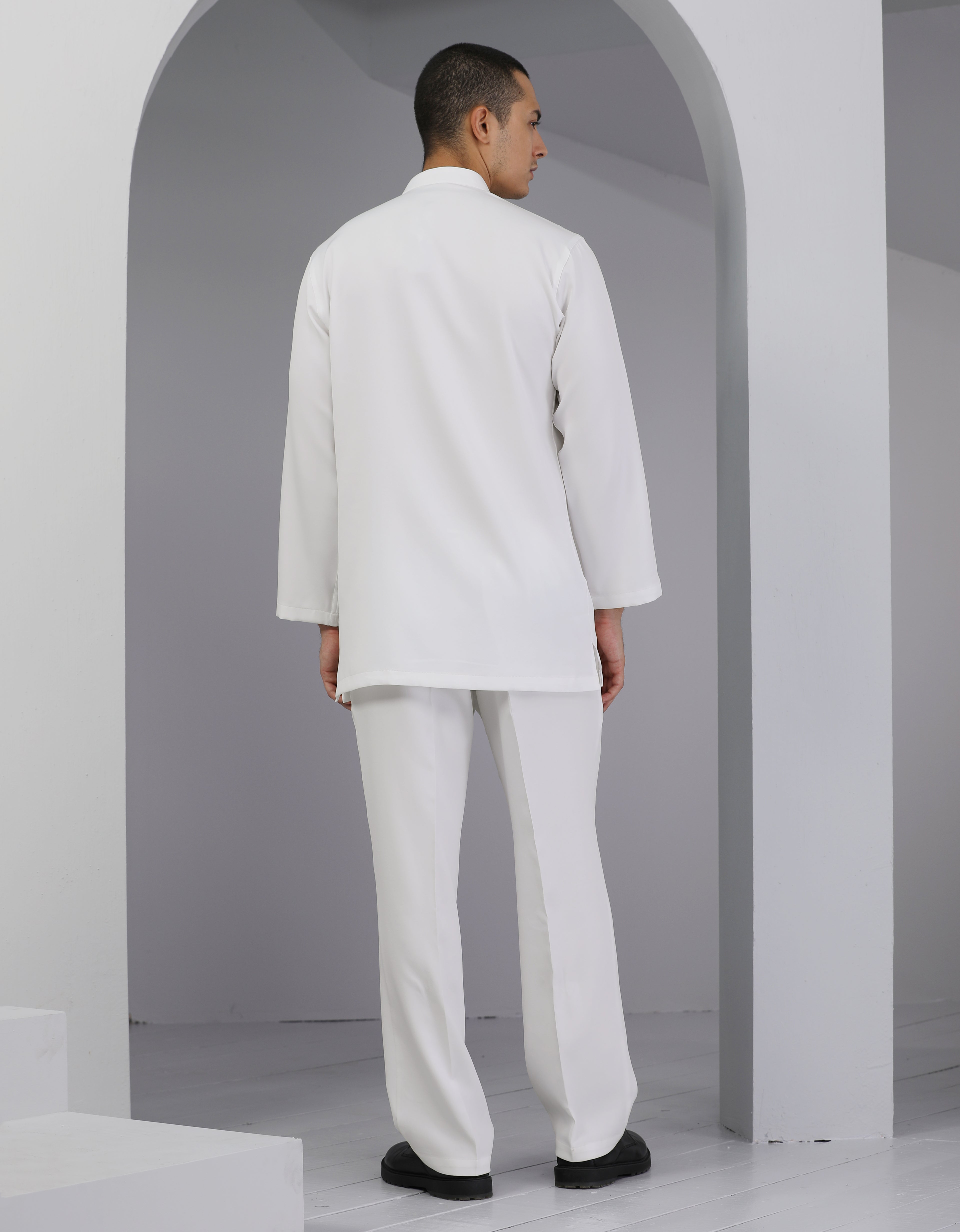 BAJU MELAYU FARREL S/FIT (OFF WHITE)