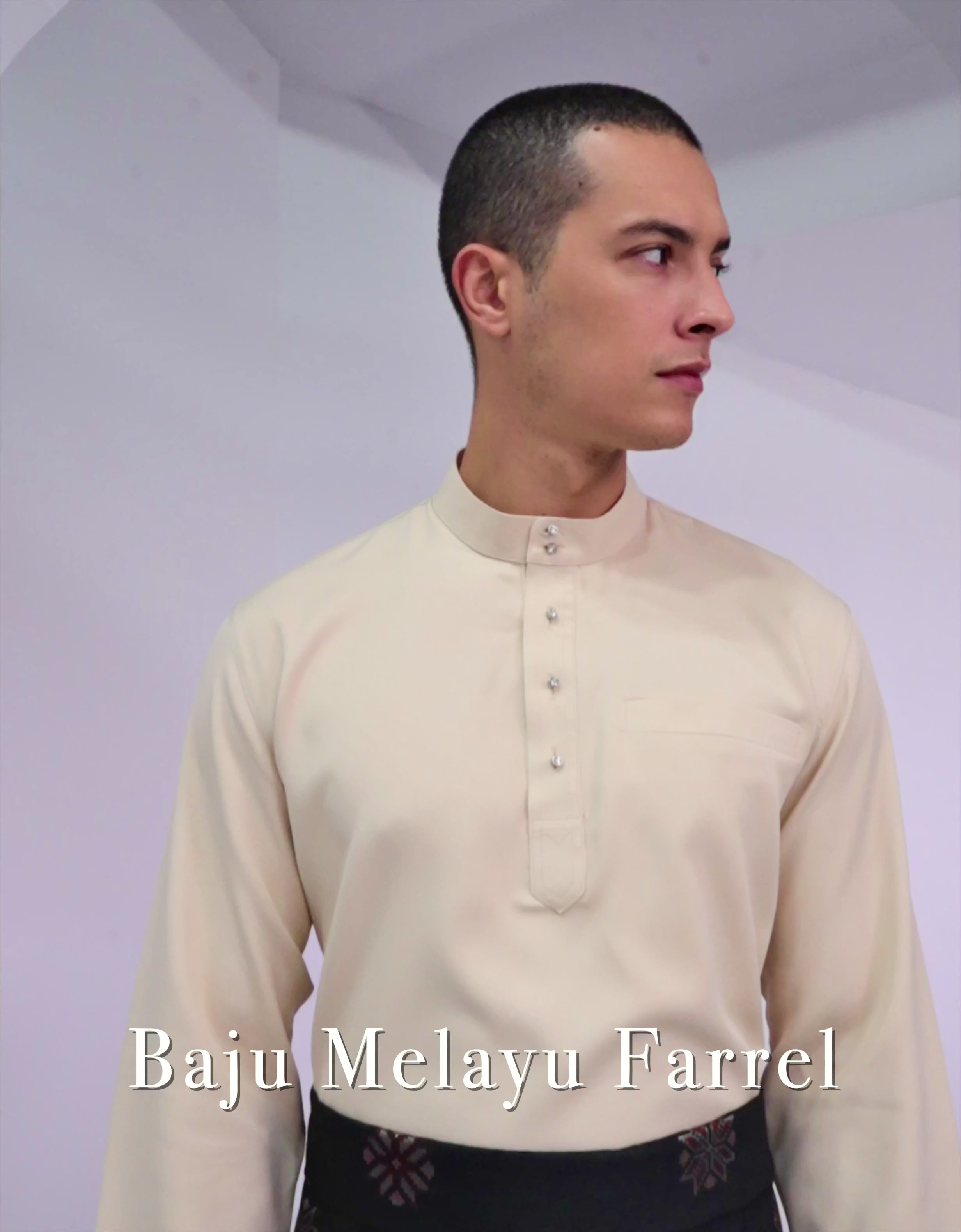 BAJU MELAYU FARREL S/FIT (OFF WHITE)